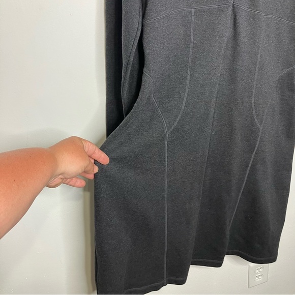 Athleta Cassidy half zip dark gray dress long sleeve women’s size large tall - Picture 3 of 10
